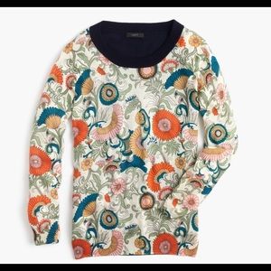 J.Crew Tippi Sweater in Ornate Floral Pattern